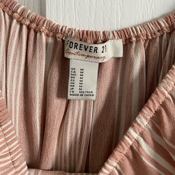 Blush Off-Shoulder, lines blush pink spring dress - Picture 3 of 4